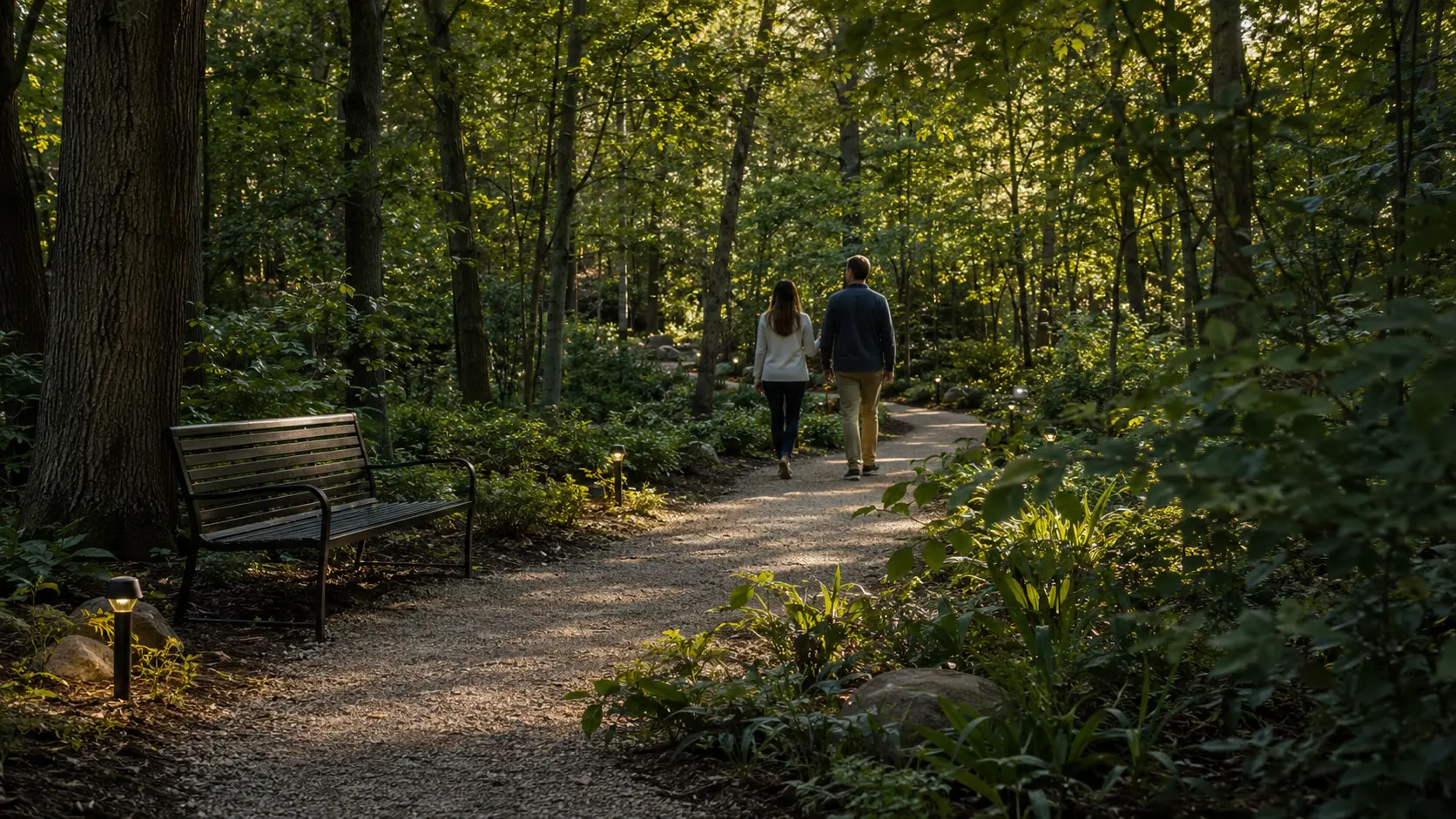Woodland trails at Echelon Preserve